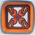 Artesania Rinconada DR106-A3 Orange - Red Design Round Plate