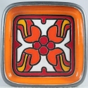 Artesania Rinconada DR106-A4 Orange - Red Design Round Plate