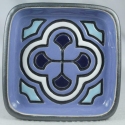 Artesania Rinconada DR108-B4 Blue Falls Design Round Plate