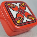 De Rosa Collections DR206-A3 Orange - Red Design Trinket Box