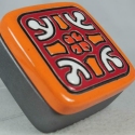 De Rosa Collections DR207-A3 Orange - Red Design Trinket Box