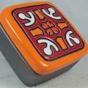 Artesania Rinconada DR207-A3 Orange - Red Design Trinket Box