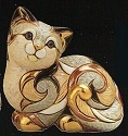 Artesania Rinconada F106 Calico Cat Resting Figurine