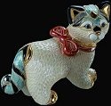 De Rosa Collections F116 Cat with Ribbon Figurine