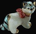 Artesania Rinconada F116 Cat with Ribbon Figurine