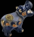 Artesania Rinconada F167 Hippo with Water Lily Adult Figurine