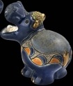 De Rosa Collections F367 Hippo Baby with Water Lily Figurine