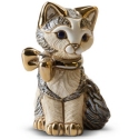 De Rosa Collections F372RD Cat Kitten with Ribbon Figurine