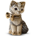 Artesania Rinconada F372RD Cat Kitten with Ribbon Figurine