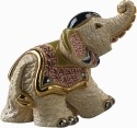 De Rosa Collections F387B White Indian Elephant Baby Figurine