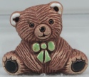 Artesania Rinconada MG04B Teddy Bear Baby Magnet Green Tie Figurine