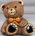 Artesania Rinconada MG04C Teddy Bear Baby Orange Tie Magnet Figurine