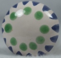 Artesania Rinconada PlantStake5 Plant Stake - Cream Blue Green Dots