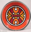 Artesania Rinconada PlateOrange Rare Plate Round Orange White Gold