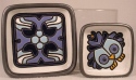 Artesania Rinconada PlatesBlue Rare Set Of 2 Square Plates Blues White