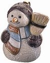 De Rosa Collections S02 Snowman and Broom Figurine