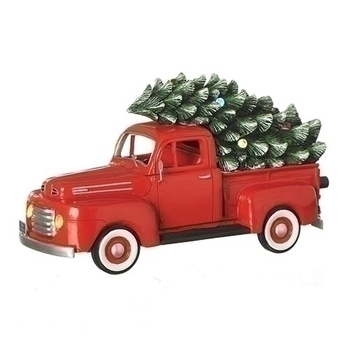 Roman Holidays 130508 LED Musical 1948 Ford Truck With Tree In Back Figurine