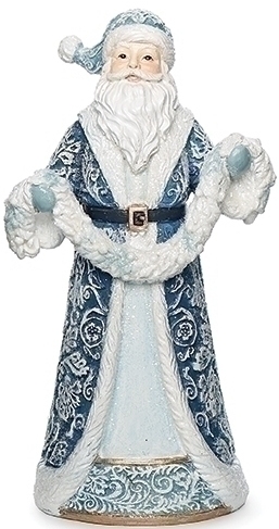 Roman Holidays 133143 Santa in Blue With White Glitter Figurine