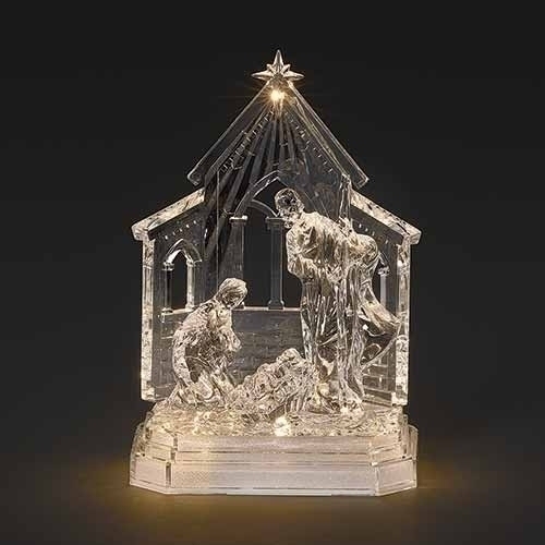 Roman Holidays 134528 LED Holy Family with Stable Star Figurine