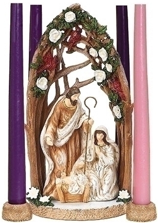 Roman Holidays 134837 Holy Family Candle Holder Marble Base Figurine