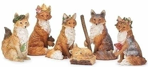 Roman Holidays 135300 Fox Nativity Pageant Figurines 6 Piece Set