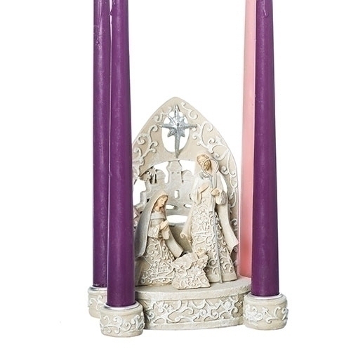 Roman Holidays 32989 Holy Family Candle Holder Papercut Style Figurine