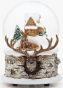 Roman Holidays 130604 100MM Deer Family Musical Glitterdome