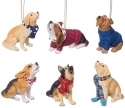 Roman Holidays 130779 Howling Dog Set of 6 Ornaments