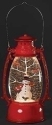 Roman Holidays 131198N LED Red Lantern with Snowman Scene