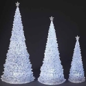 Roman Holidays 131215 LED Glitter Trees 3 Piece Set - No Free Ship