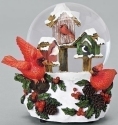Roman Holidays 131922 100MM Cardinals and Holly Musical Glitterdome