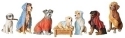 Roman Holidays 132229 Nativity Canine Dog Figurines 7 Piece Set Blanket Robes