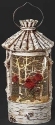 Roman Holidays 132278 LED Swirl Lantern With Cardinal and Birch Scene