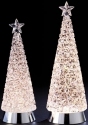 Roman Holidays 132279 LED Cool White Swirl Trees Set of 2