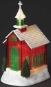 Roman Holidays 132357 LED Red and Green Church Figurine
