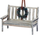 Roman Holidays 132621 Christmas Bench With Wreath Ornament