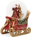 Roman Holidays 132888 100MM Santa On Faberge Sleigh Musical Glitterdome
