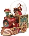 Roman Holidays 132889 100MM Santa on Train Musical Glitterdome