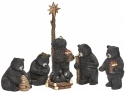 Roman Holidays 133001 Bear Nativity Pageant Figurine 6 Piece Set