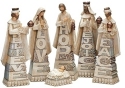 Roman Holidays 133029 Nativity with Stacked Words 6 Piece Set Figurine
