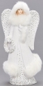 Roman Holidays 133113 White Angel With Fur and Silver Dots Figurine