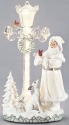 Roman Holidays 133131 Musical Santa at LED Lightpost Figurine - No Free Ship