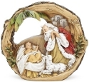 Roman Holidays 133152 Santa With Child In Carved Log Figurine