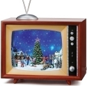 Roman Holidays 133426N LED Musical TV With Tree and Snowfall