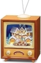 Roman Holidays 133434 LED Musical Gingerbread Town on TV Figurine - No Free Ship