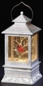 Roman Holidays 133510 LED Swirl Cardinal in Grey Lantern