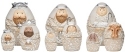 Roman Holidays 133530 Nesting Nativity White and Ivory Papercut Look 9 Piece Set Figurine