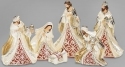 Roman Holidays 133541 Nativity Red and Cream 6 Piece Set Figurine