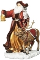 Roman Holidays 133561 LED Red Santa With Deer and Owl - No Free Ship