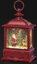 Roman Holidays 133574 LED Swirl Santa and Cardinal Lantern